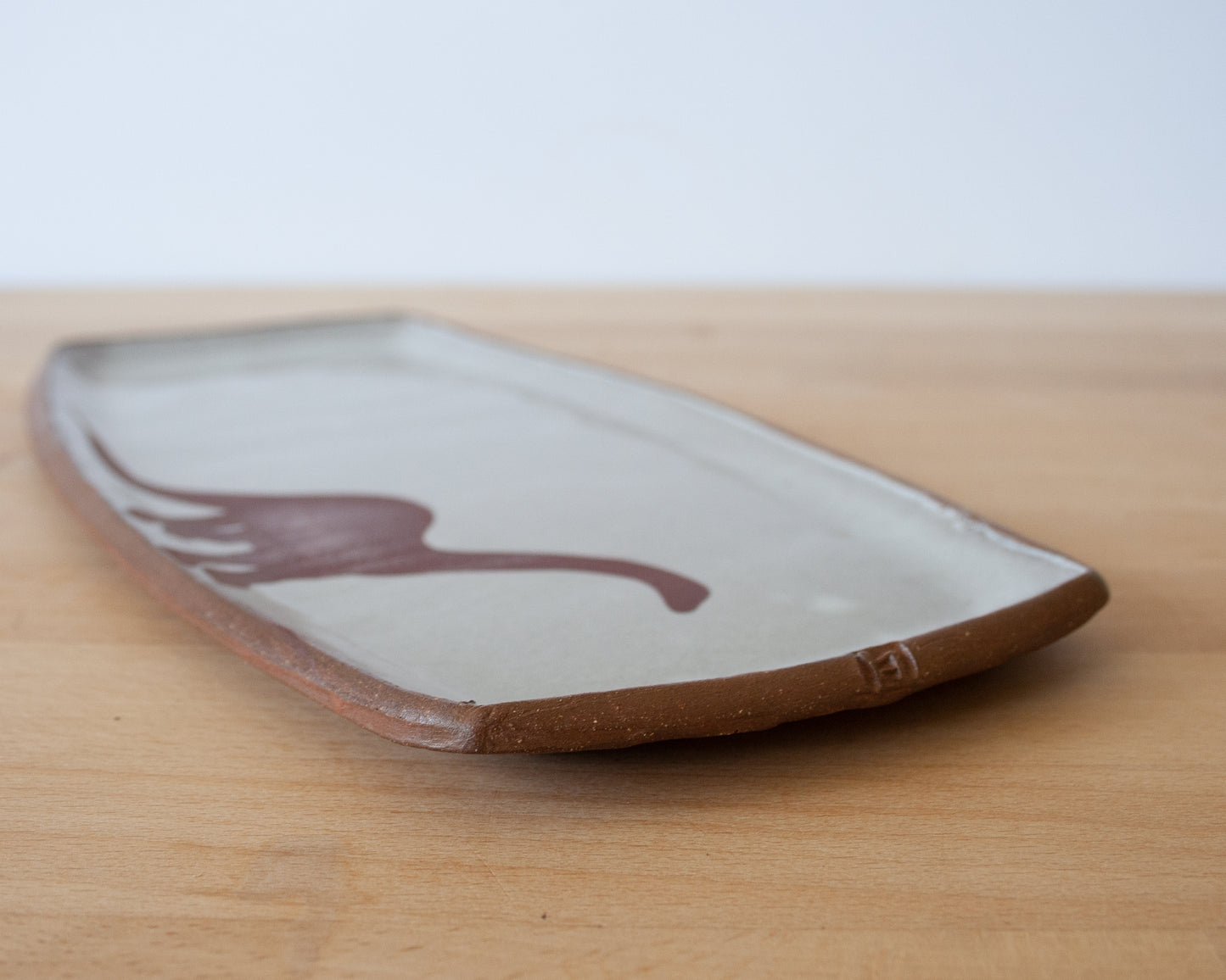 Diplodocus medium Rectangle Plate - white
