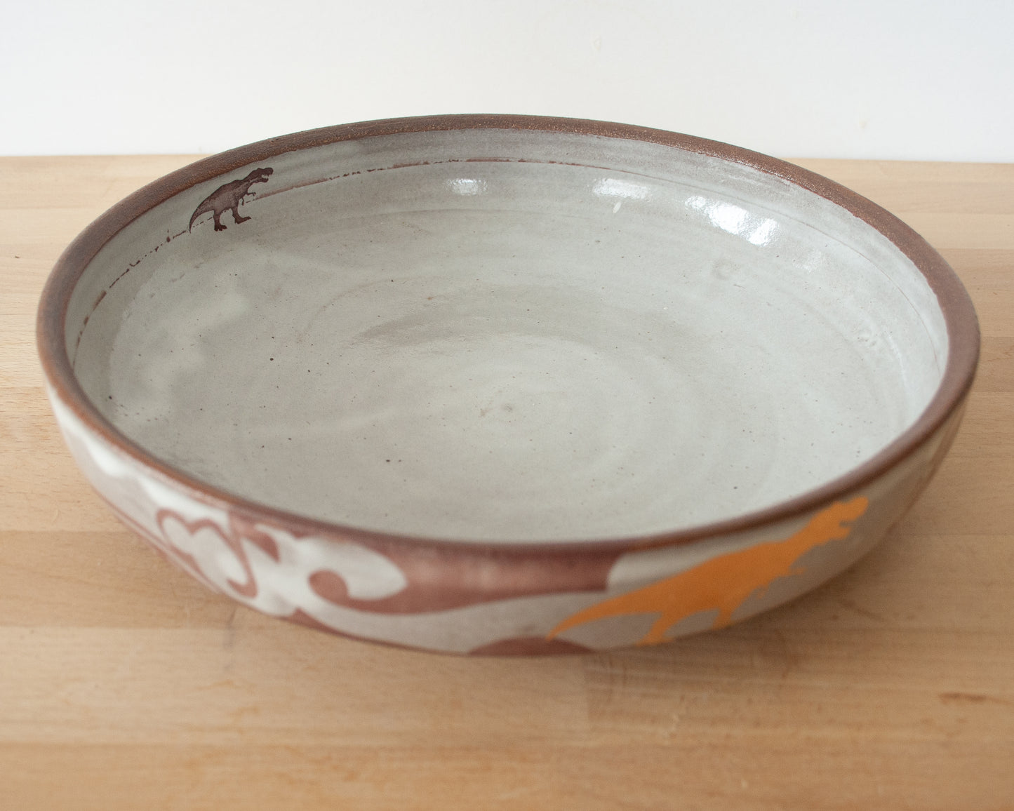 Gold T-Rex Serving Bowl