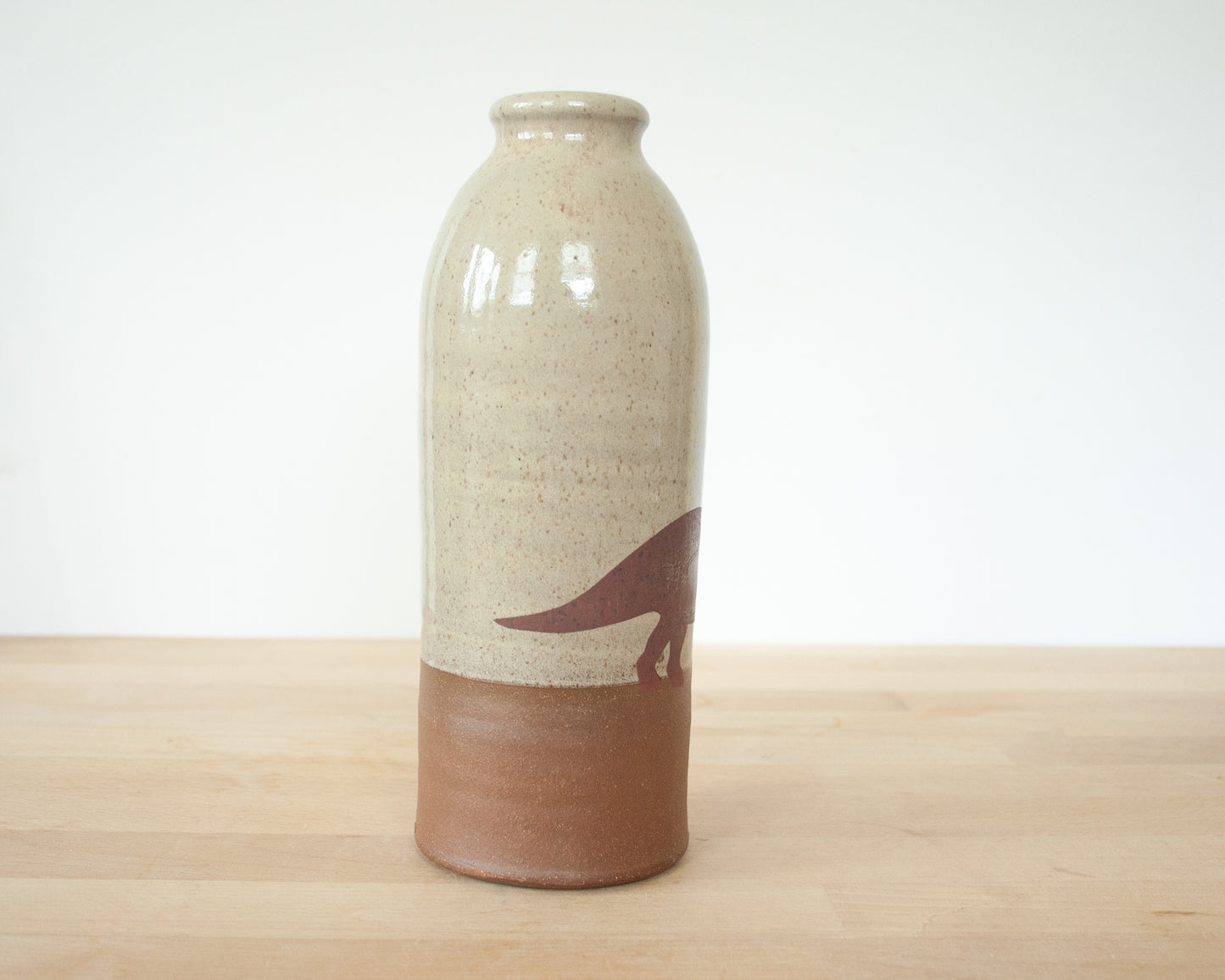 Triceratops Vase - yellow