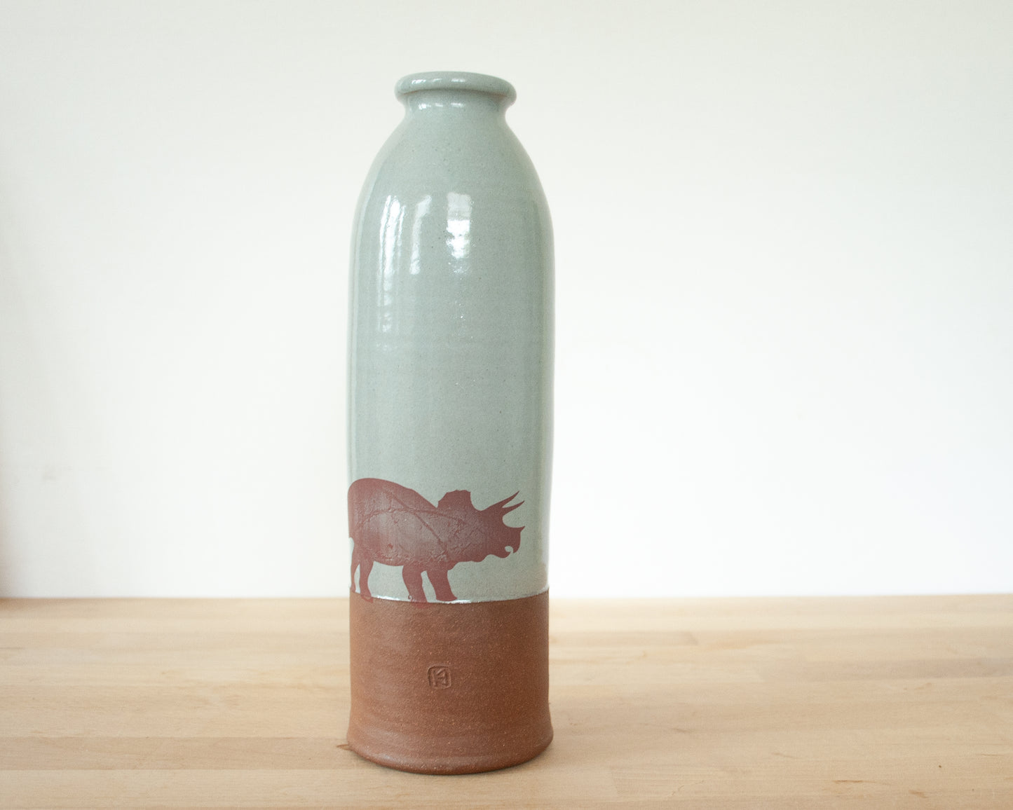 Triceratops Vase, Large - blue