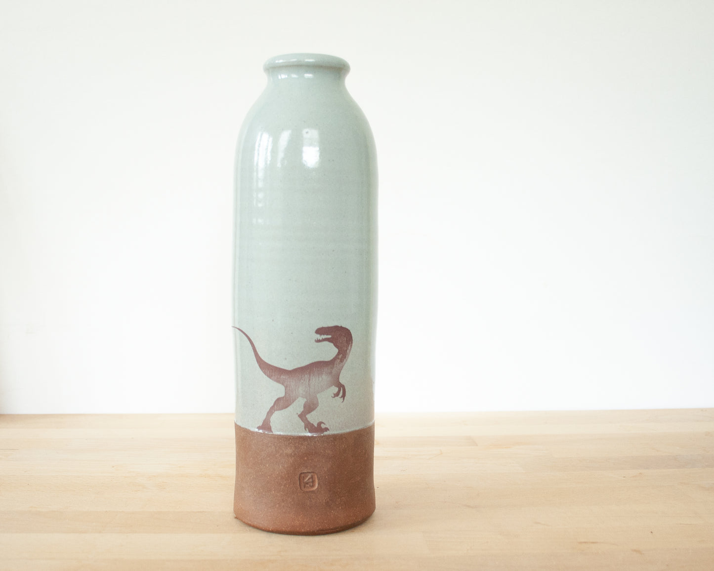 Velociraptor Vase, Large - blue