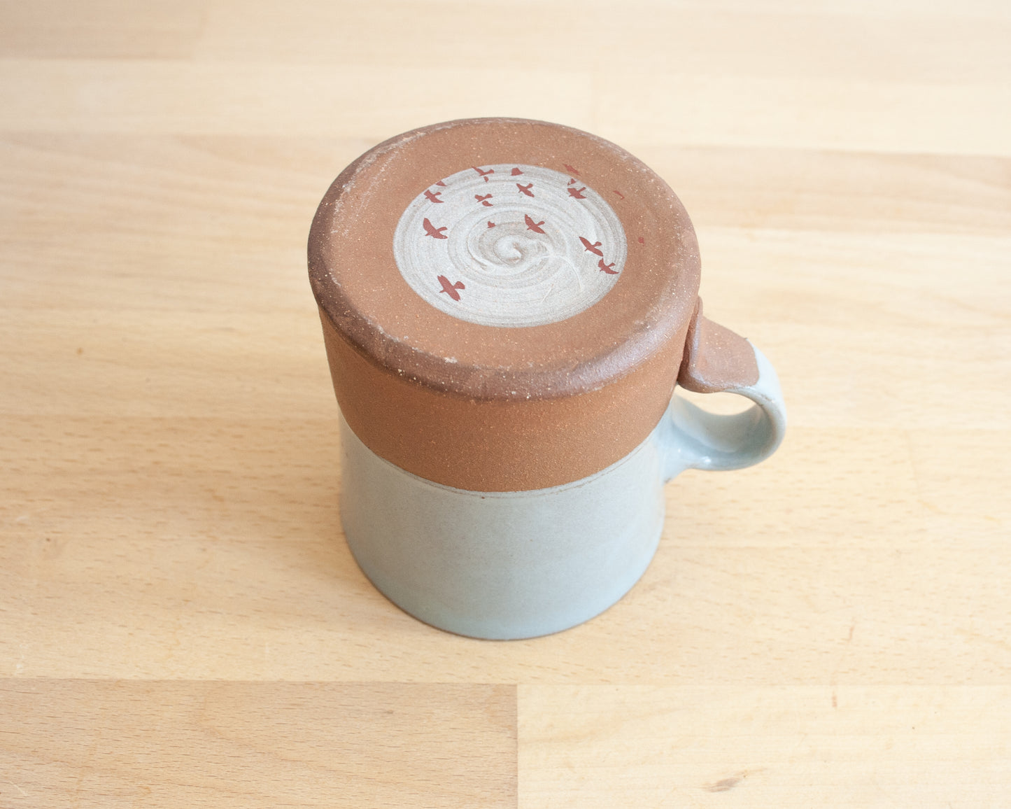 Flock of Birds Americano Mug - blue