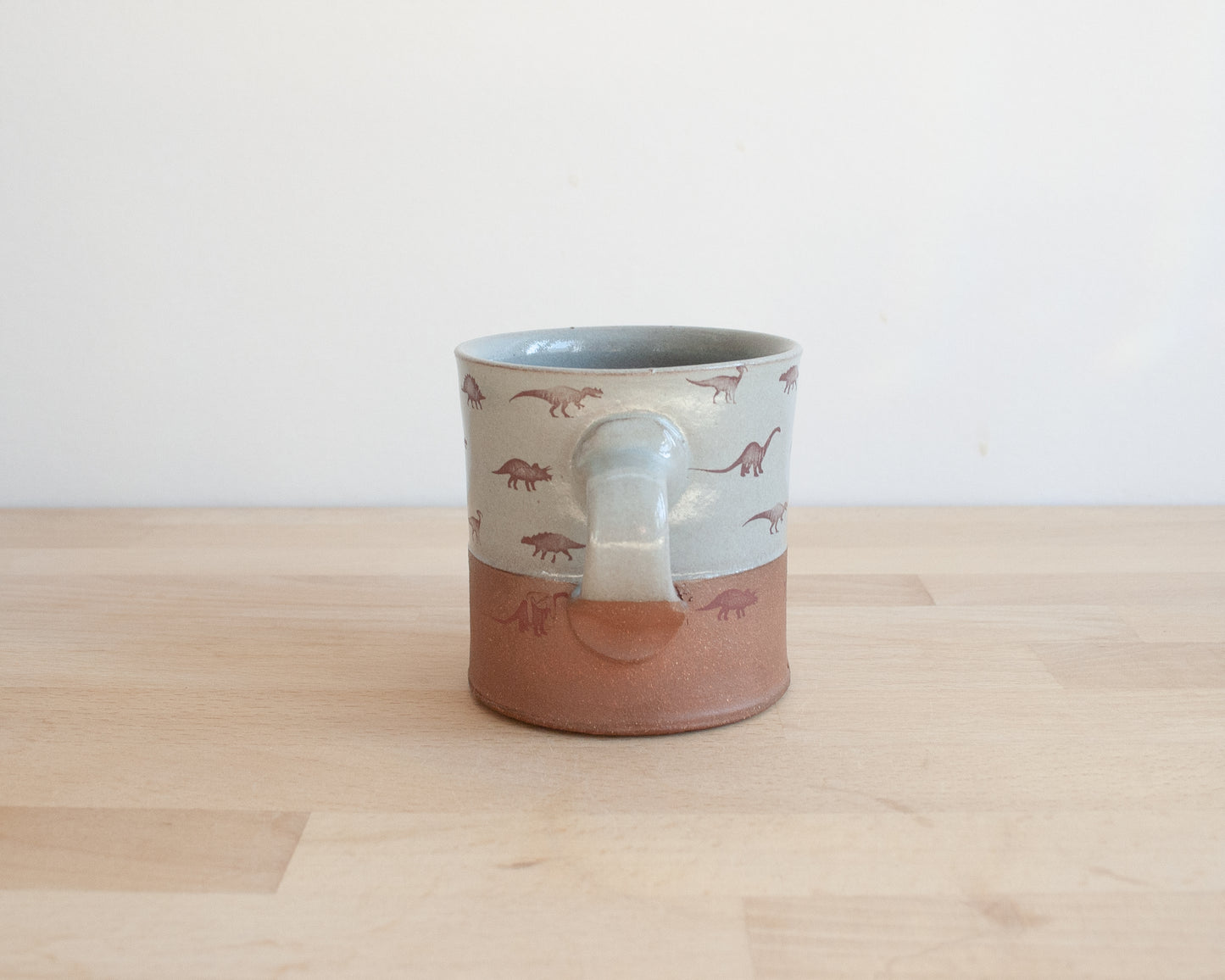 Americano Mug with small dinosaurs - blue