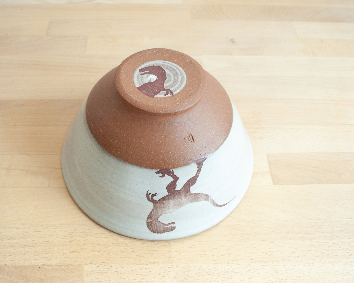 Velociraptor Noodle Bowl - white