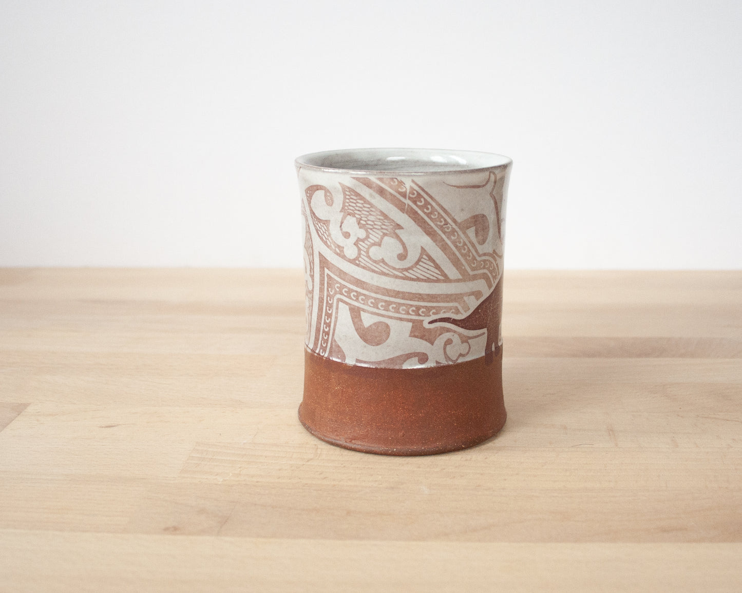 Brachiosaurus Mug with pattern - white