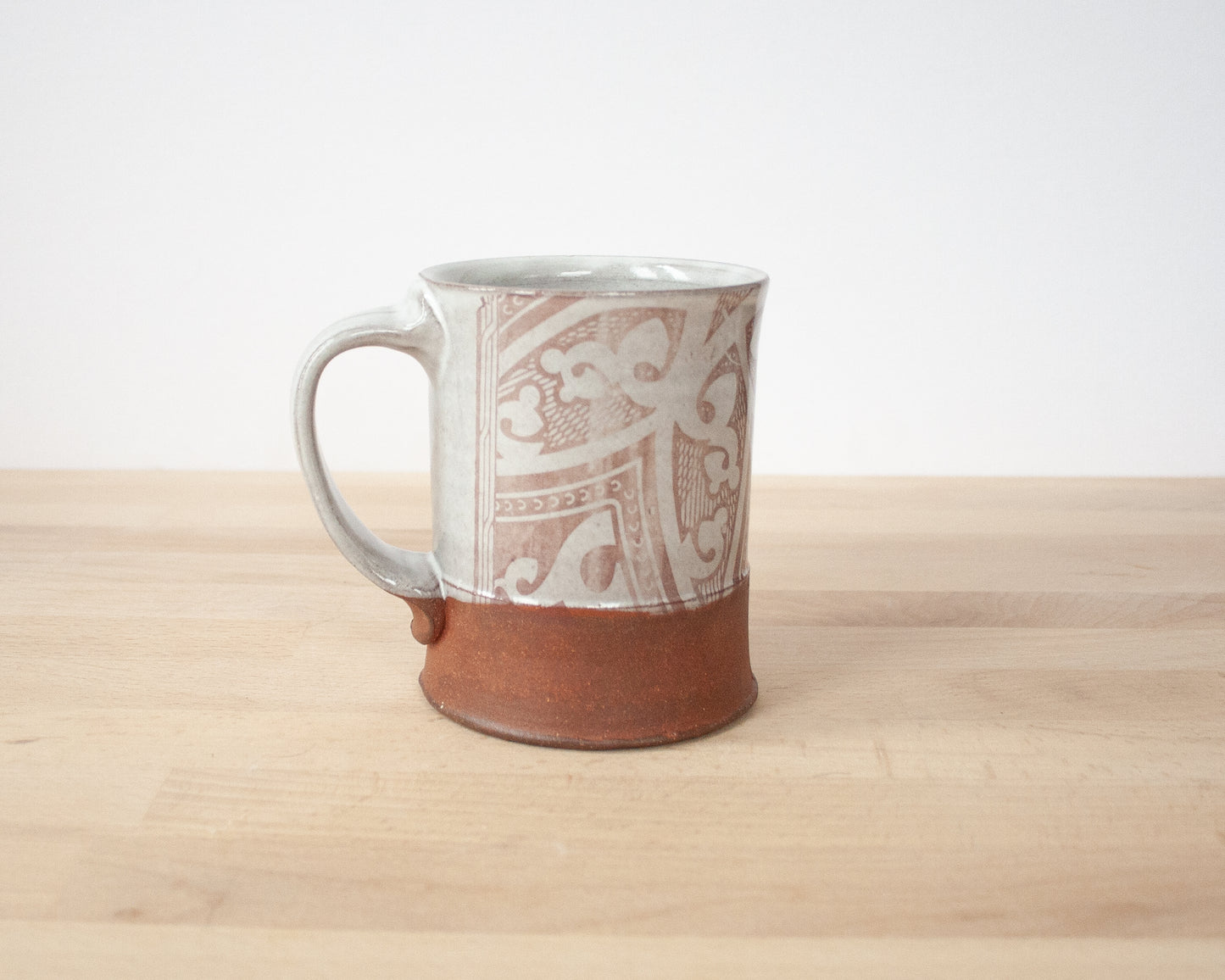Brachiosaurus Mug with pattern - white