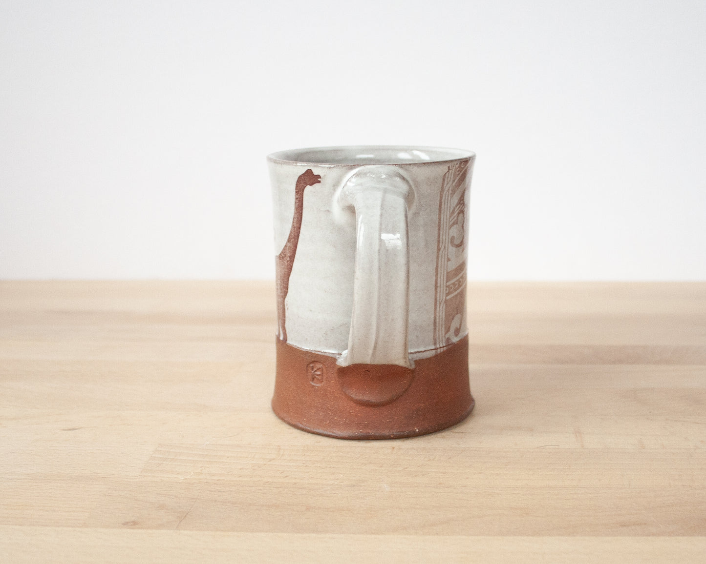 Brachiosaurus Mug with pattern - white