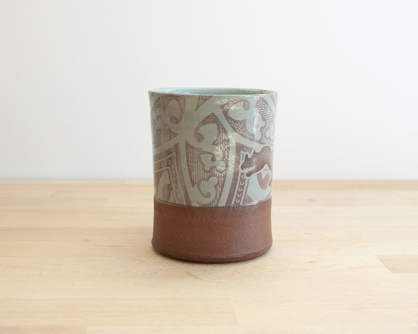 Ceratosaurus Mug with Pattern- blue