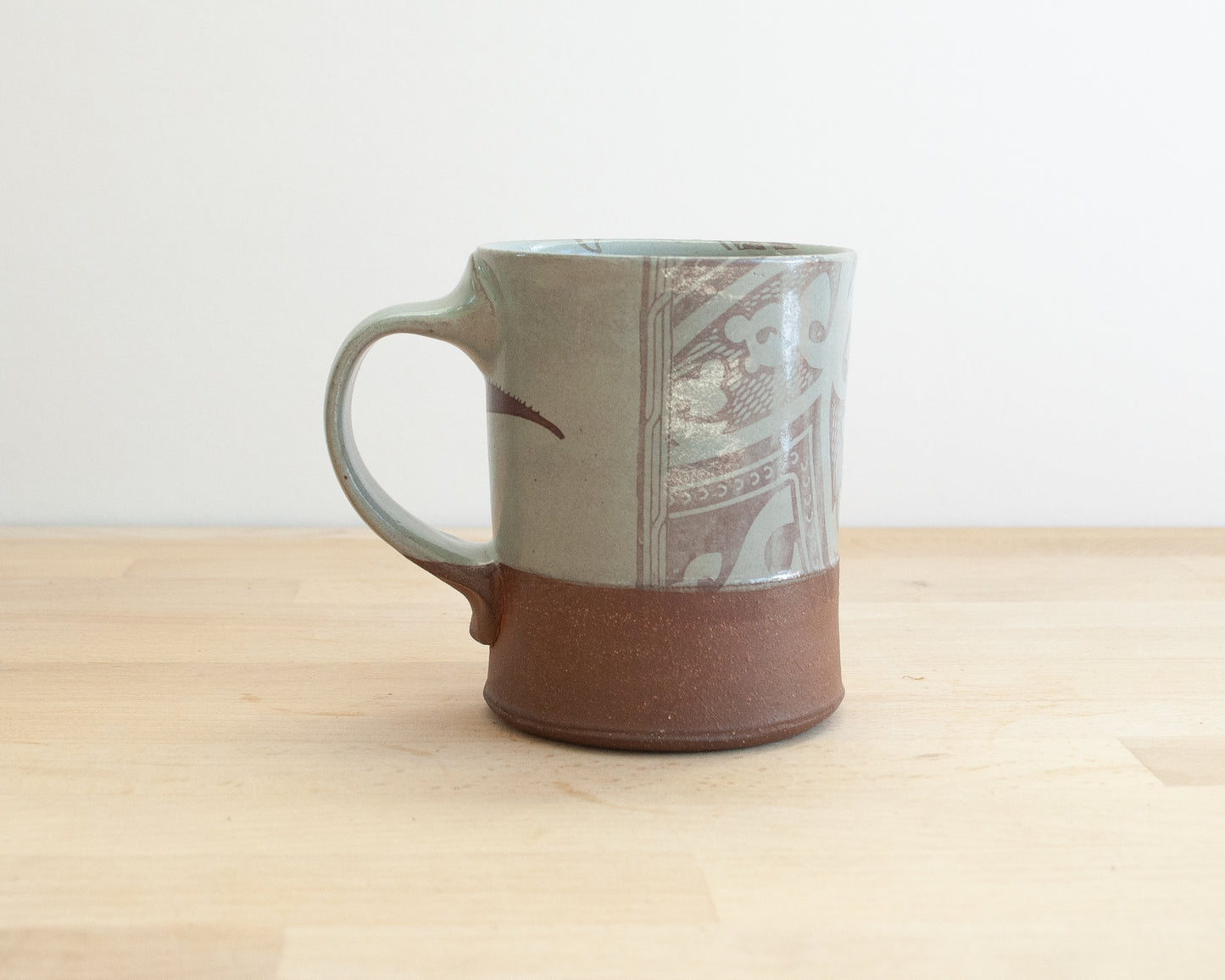 Ceratosaurus Mug with Pattern- blue