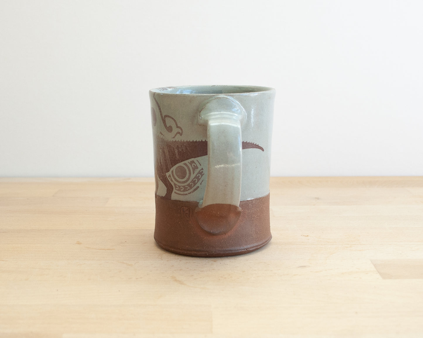 Ceratosaurus Mug with Pattern- blue