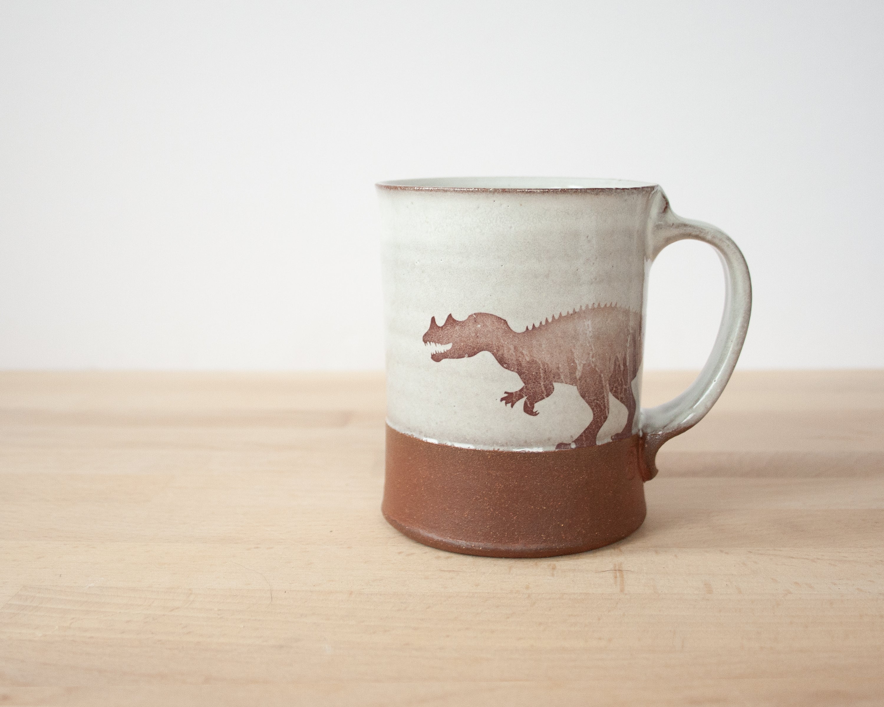 Mug with Small Dino Pattern - white – Keith Hershberger Ceramics