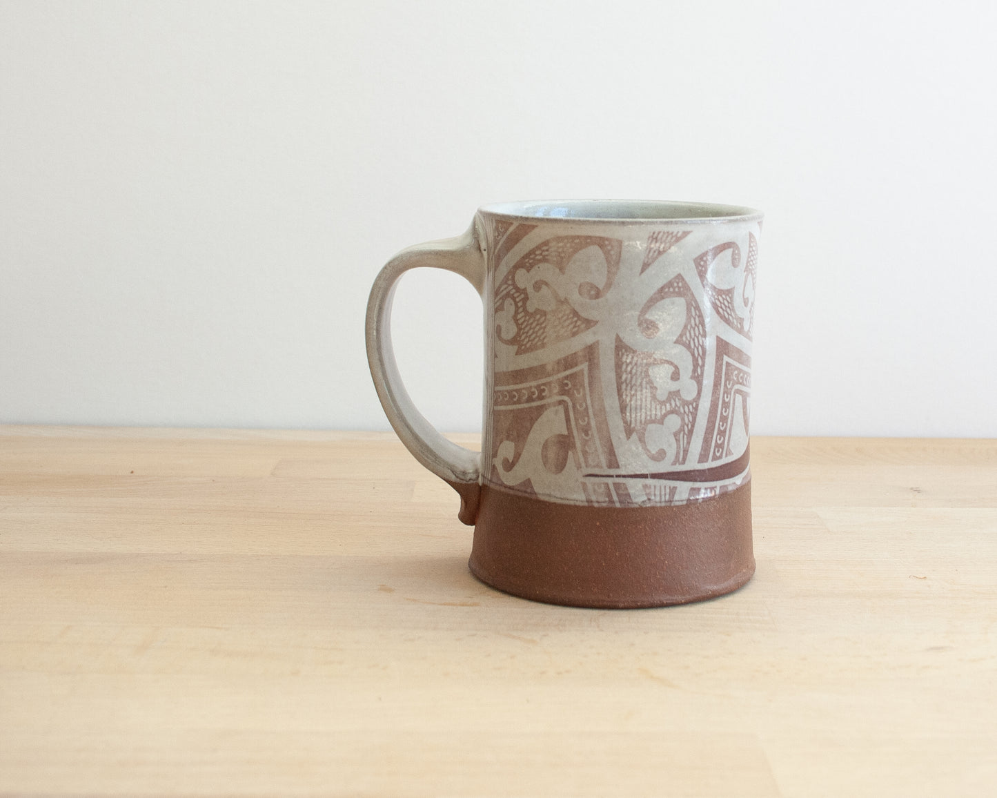 Diplodocus Mug with pattern - white