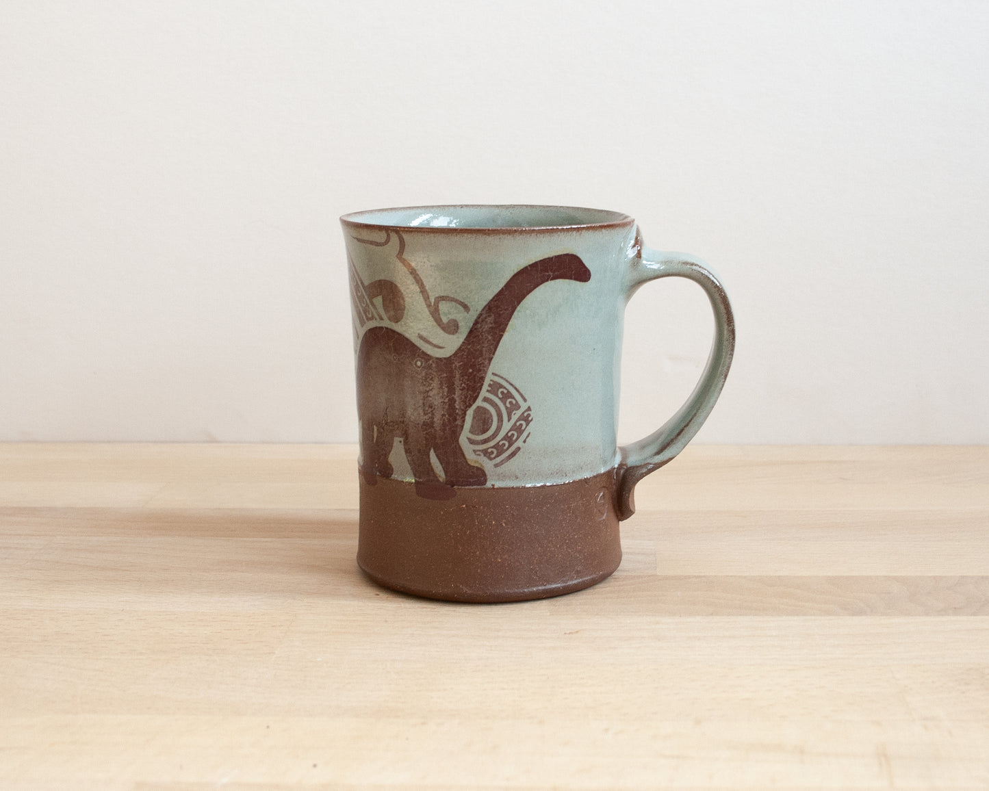 Diplodocus Mug with pattern - blue