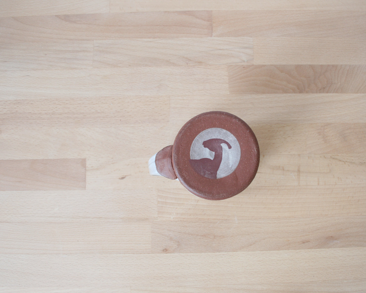 Parasaurolophus Mug with pattern- white