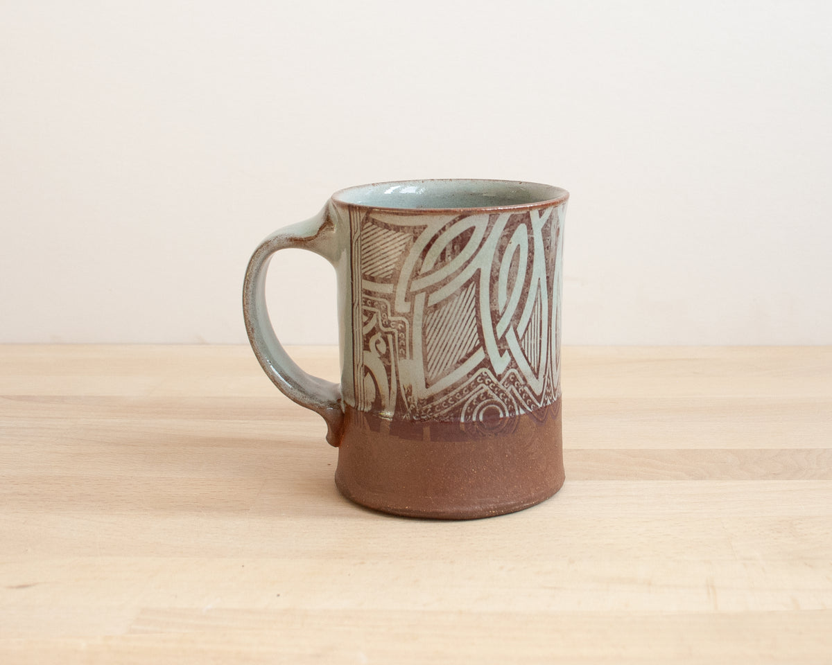 Parasaurolophus Mug with pattern- blue