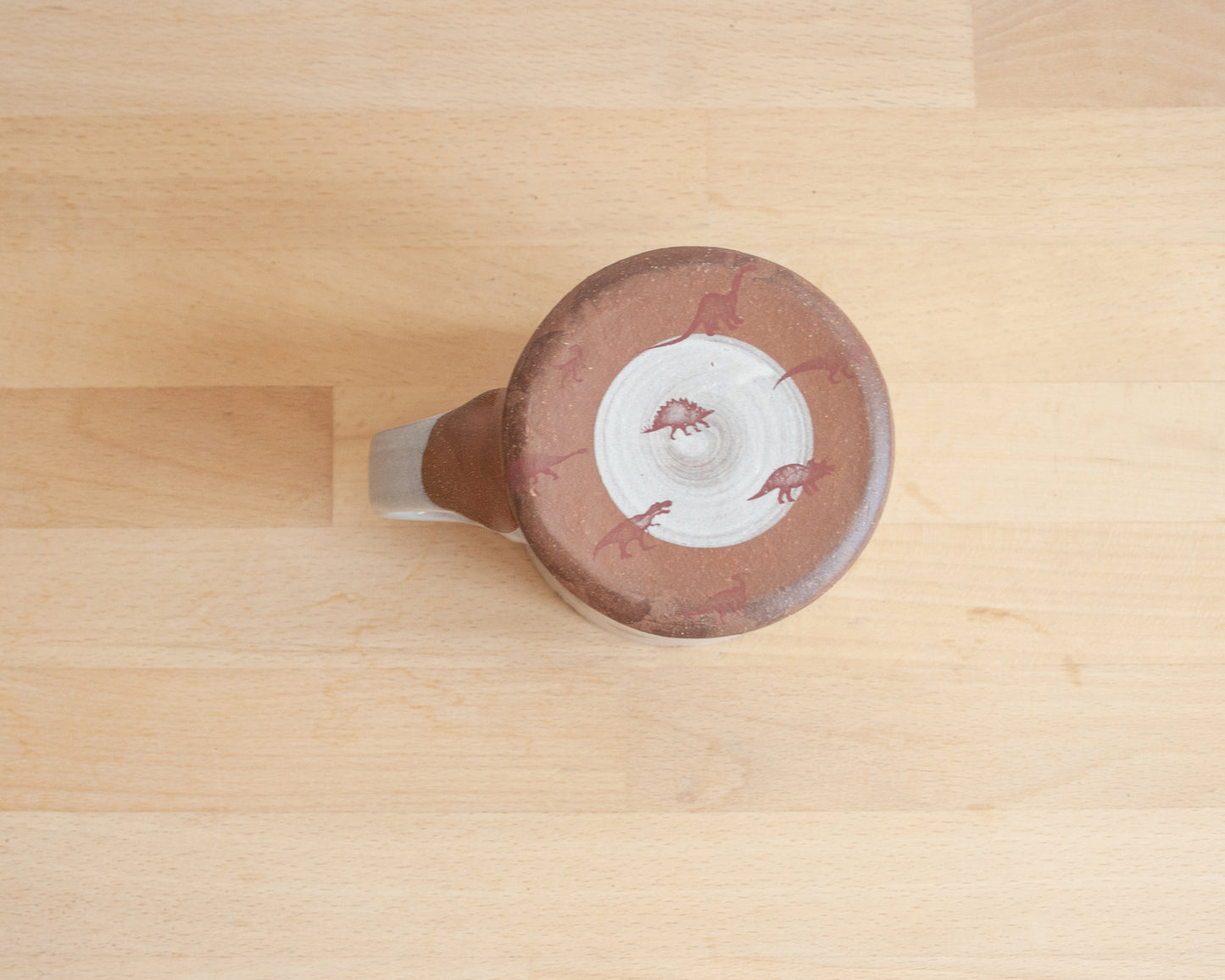 Mug with Small Dino Pattern - yellow