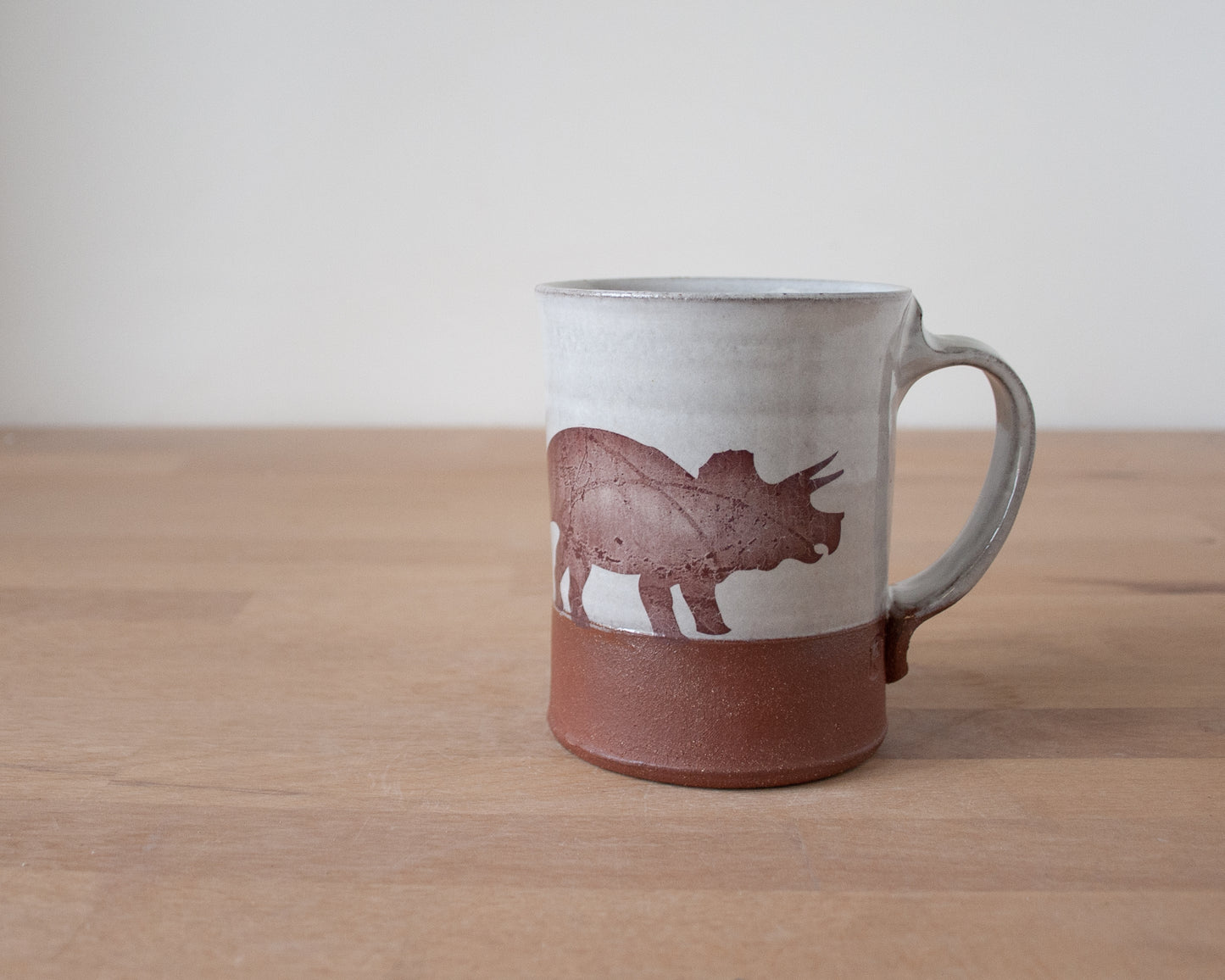 Triceratops Mug - white