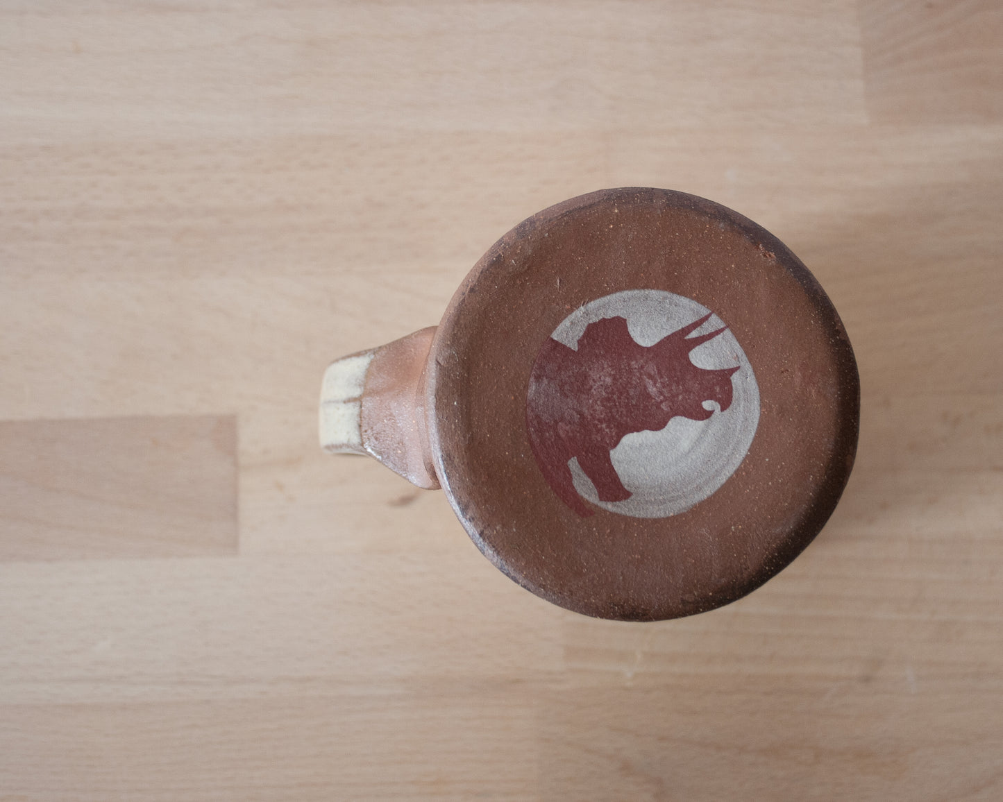 Gold Triceratops Mug - white