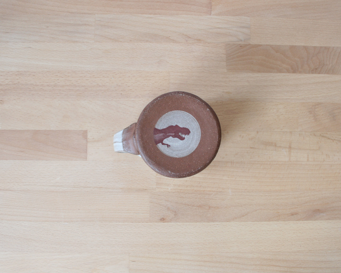 T-Rex Mug with pattern - white