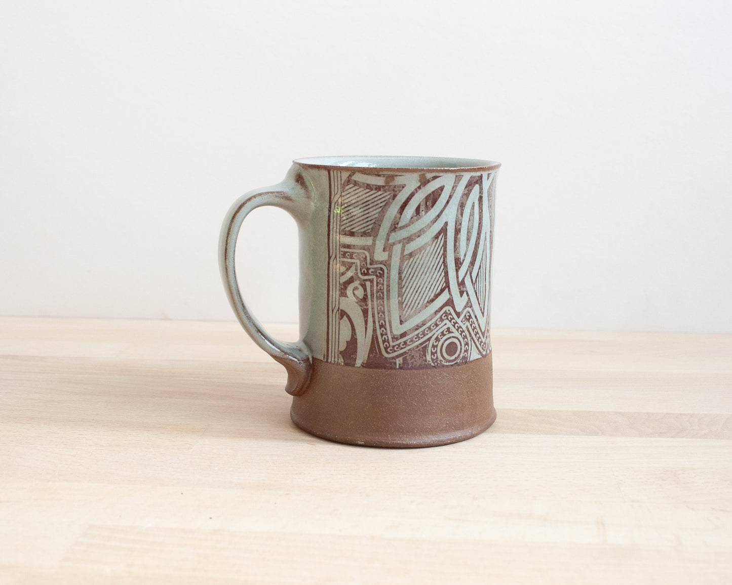 T-Rex Mug with pattern - blue
