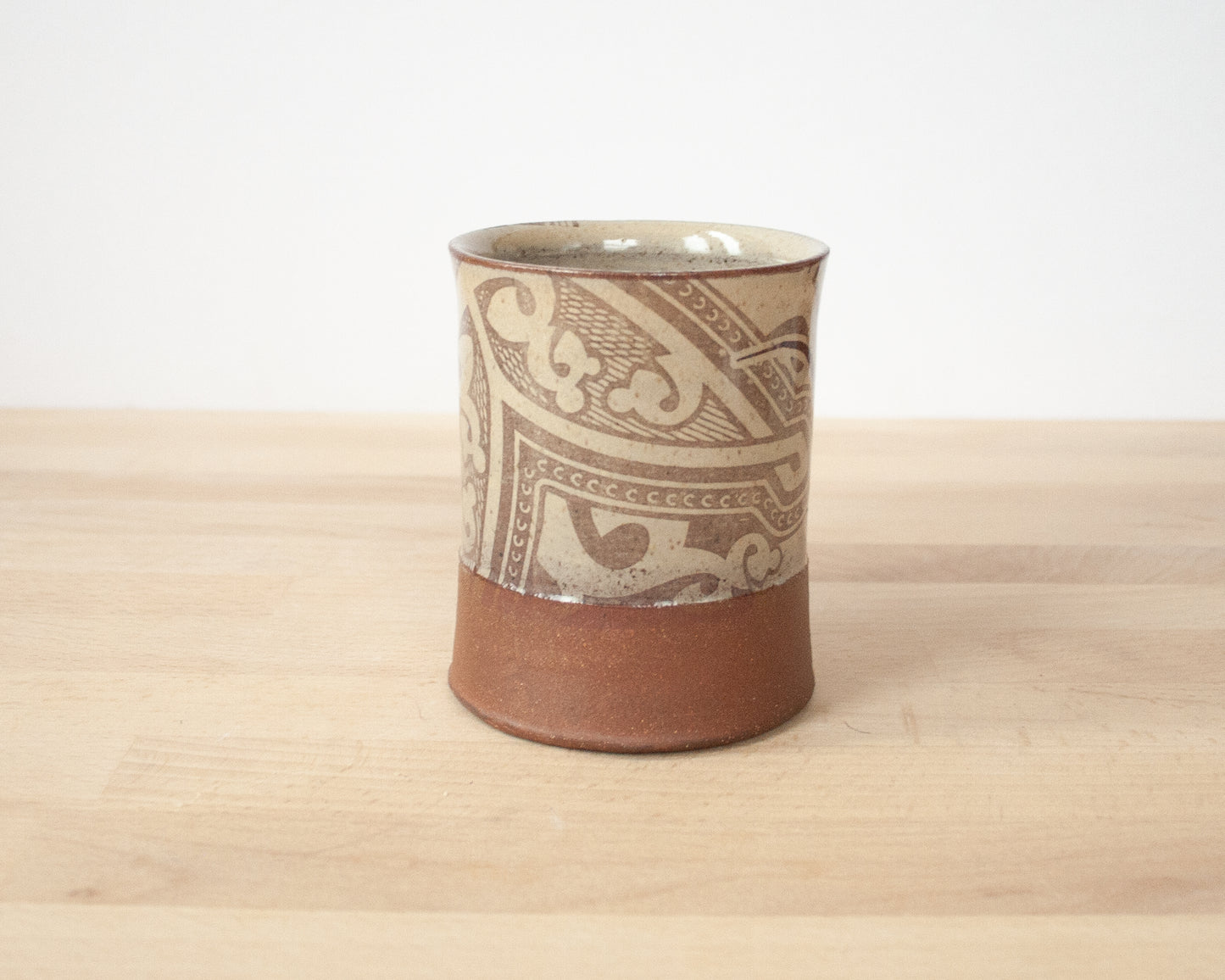 Velociraptor Mug with pattern- yellow