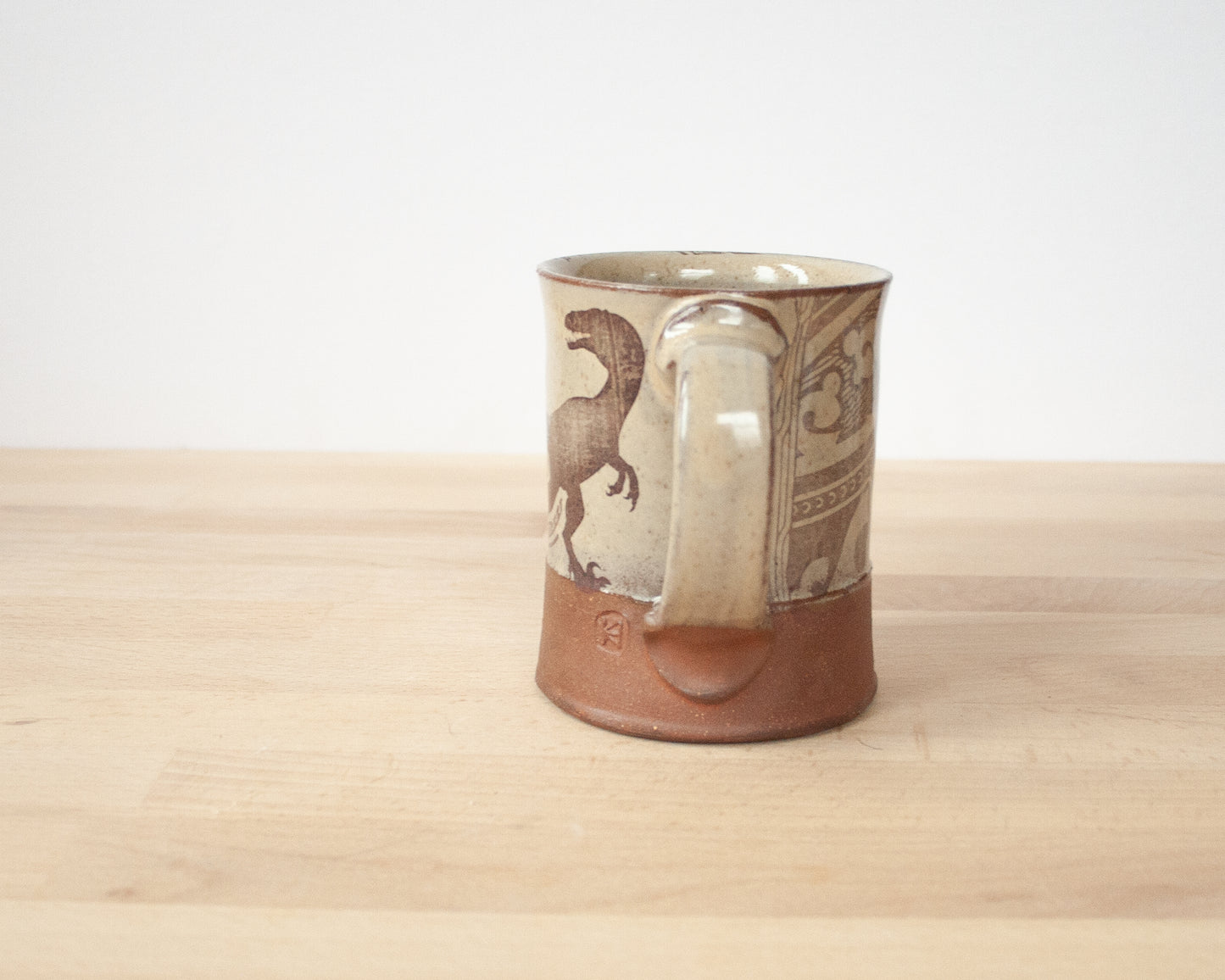 Velociraptor Mug with pattern- yellow