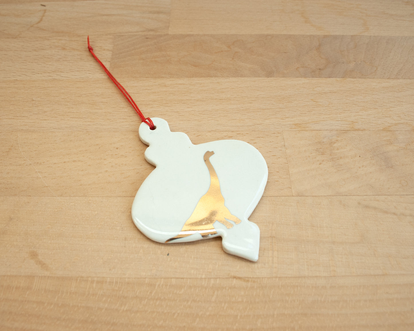 Gold Brachiosaurus Ornament