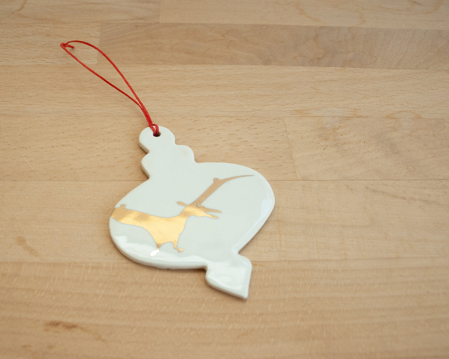 Gold Pterodactyl Ornament