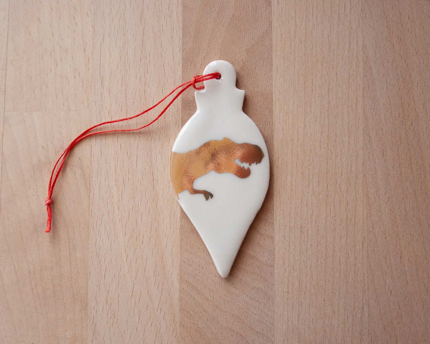 Gold T-Rex Ornament