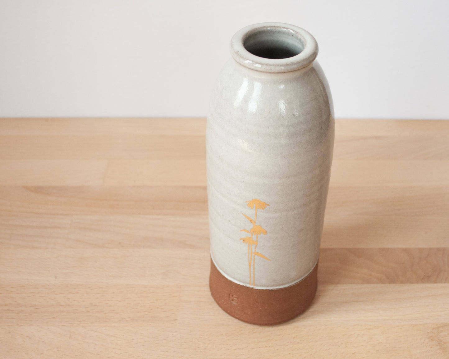 Gold Coneflower Vase