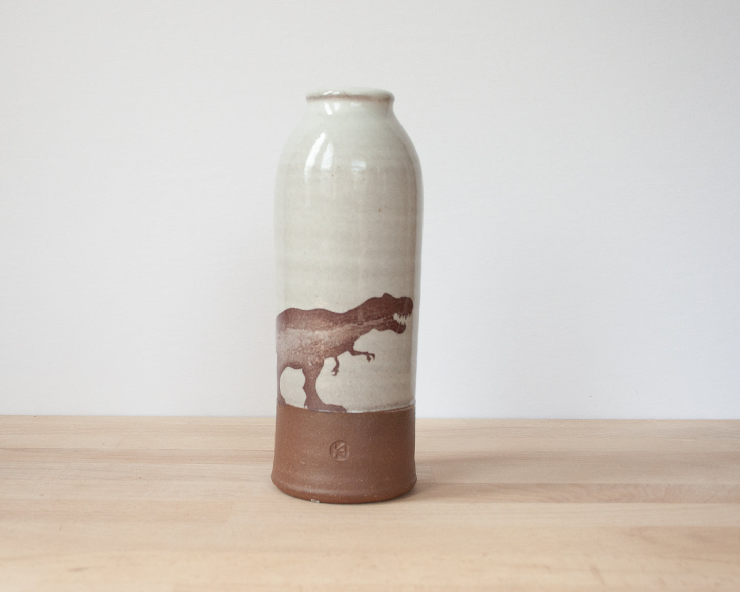 T-Rex Vase - white