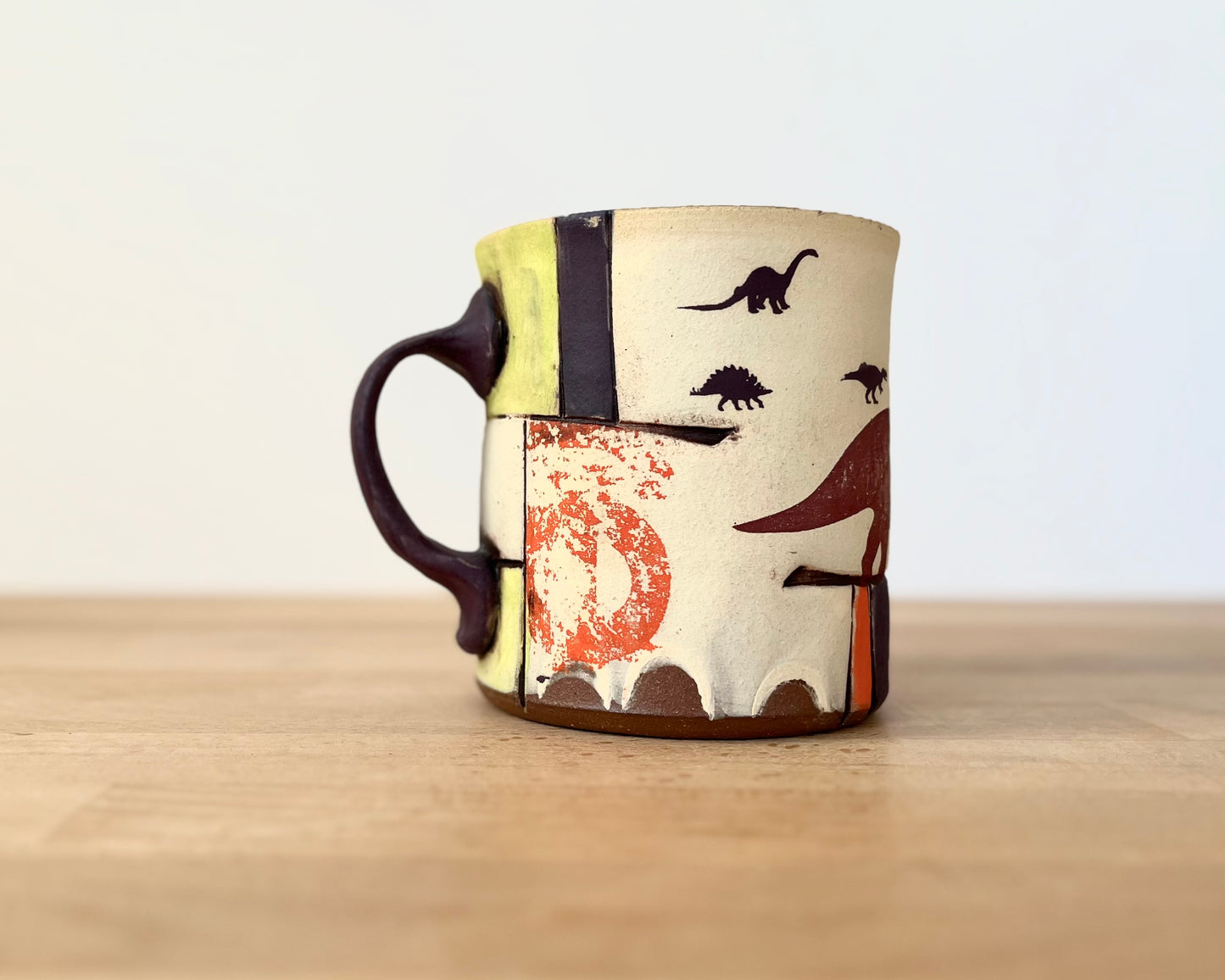 Collage mug with terra sigillata