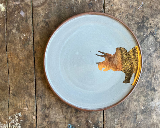 Gold Triceratops Plate
