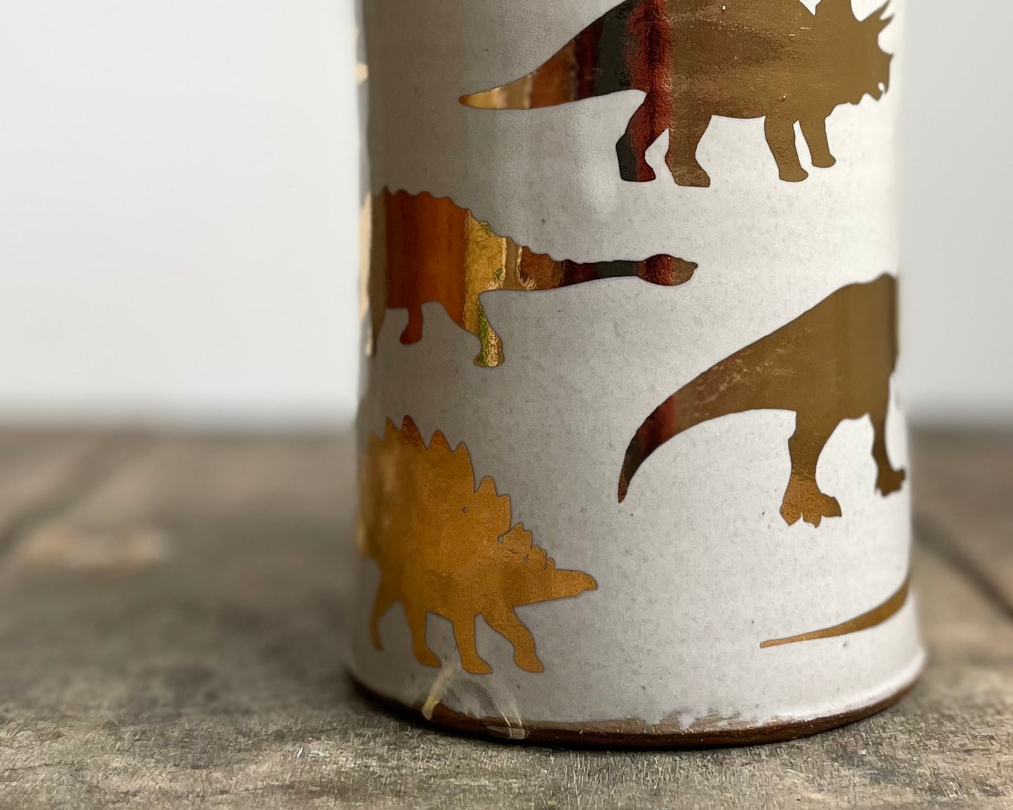 Gold Dinosaur Mug