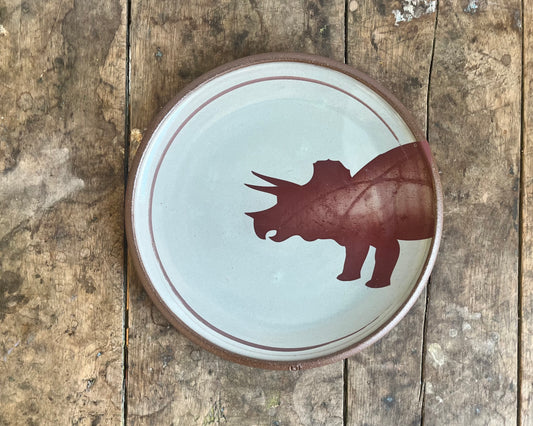 Triceratops Dinner Plate - blue