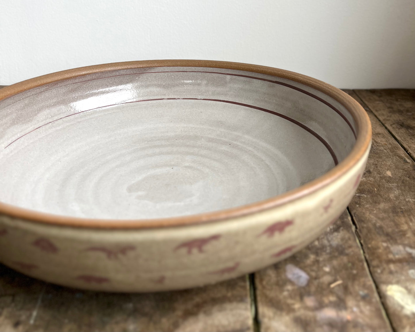 Serving Bowl with small dinosaurs