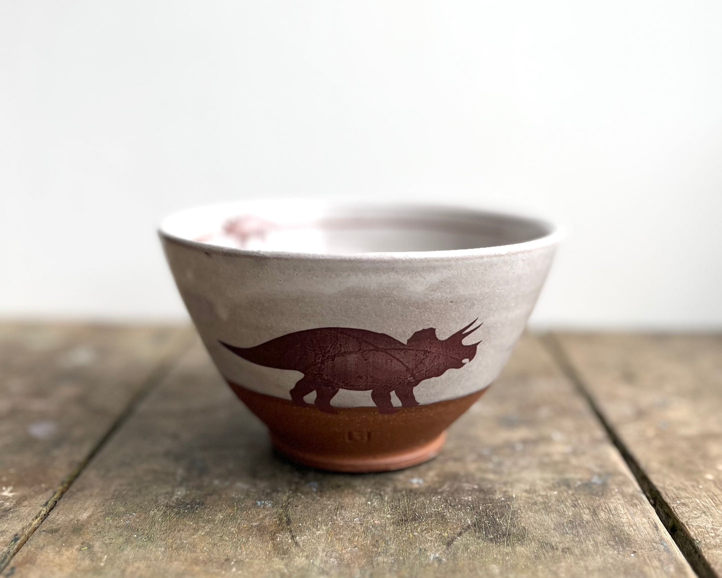 Triceratops Bowl - white
