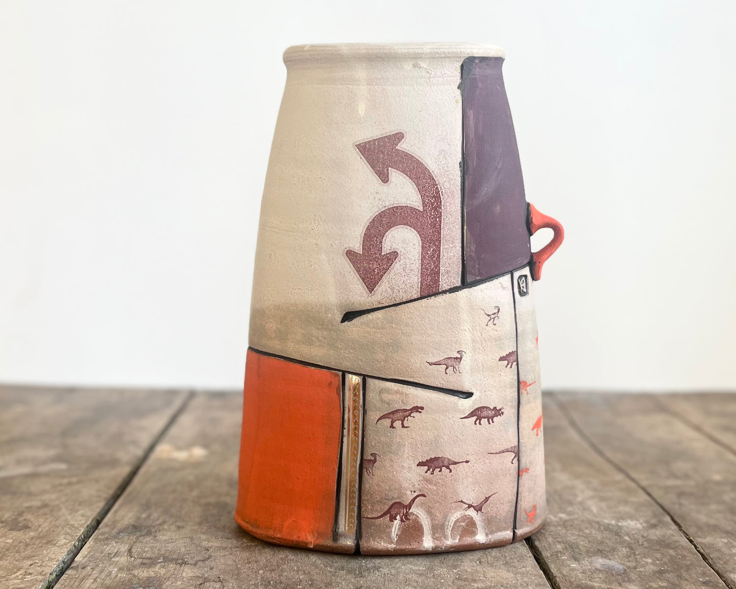 Flattened Collage Vase