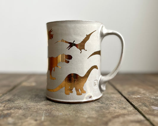 Gold Dinosaur Mug