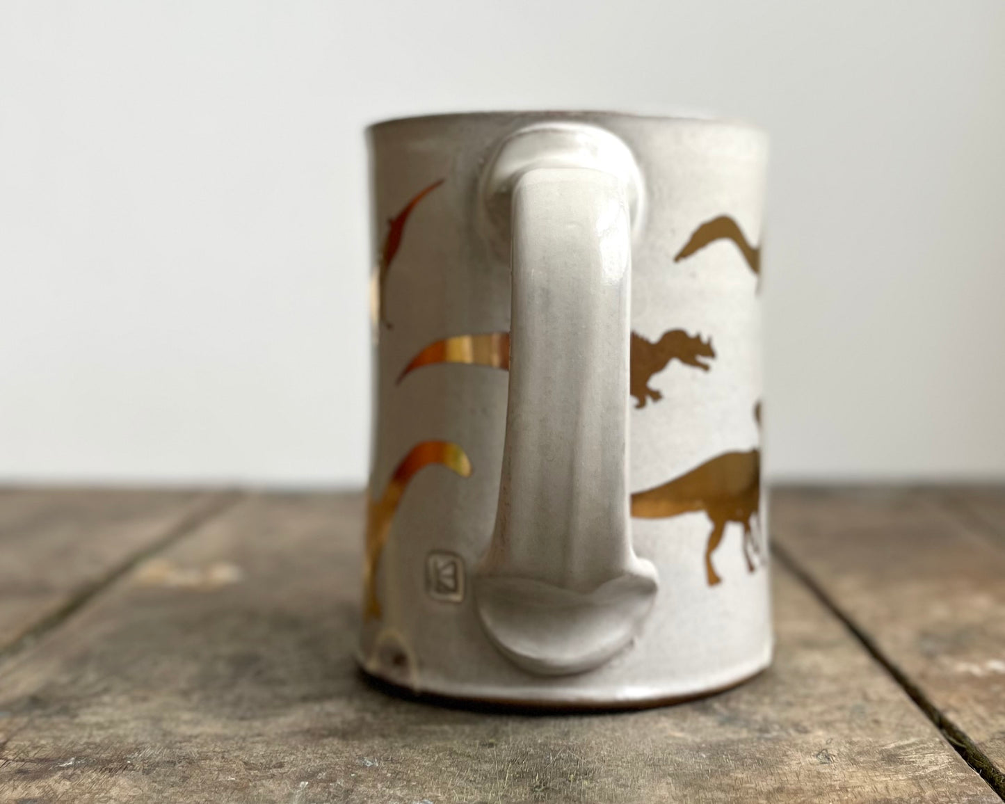 Gold Dinosaur Mug