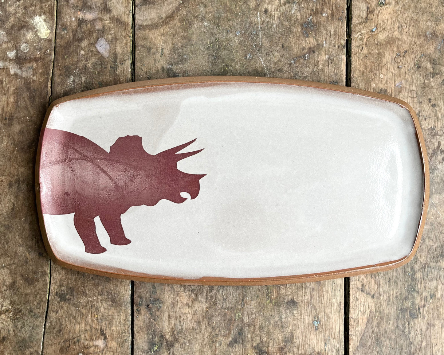 Triceratops Large Rectangle Plate