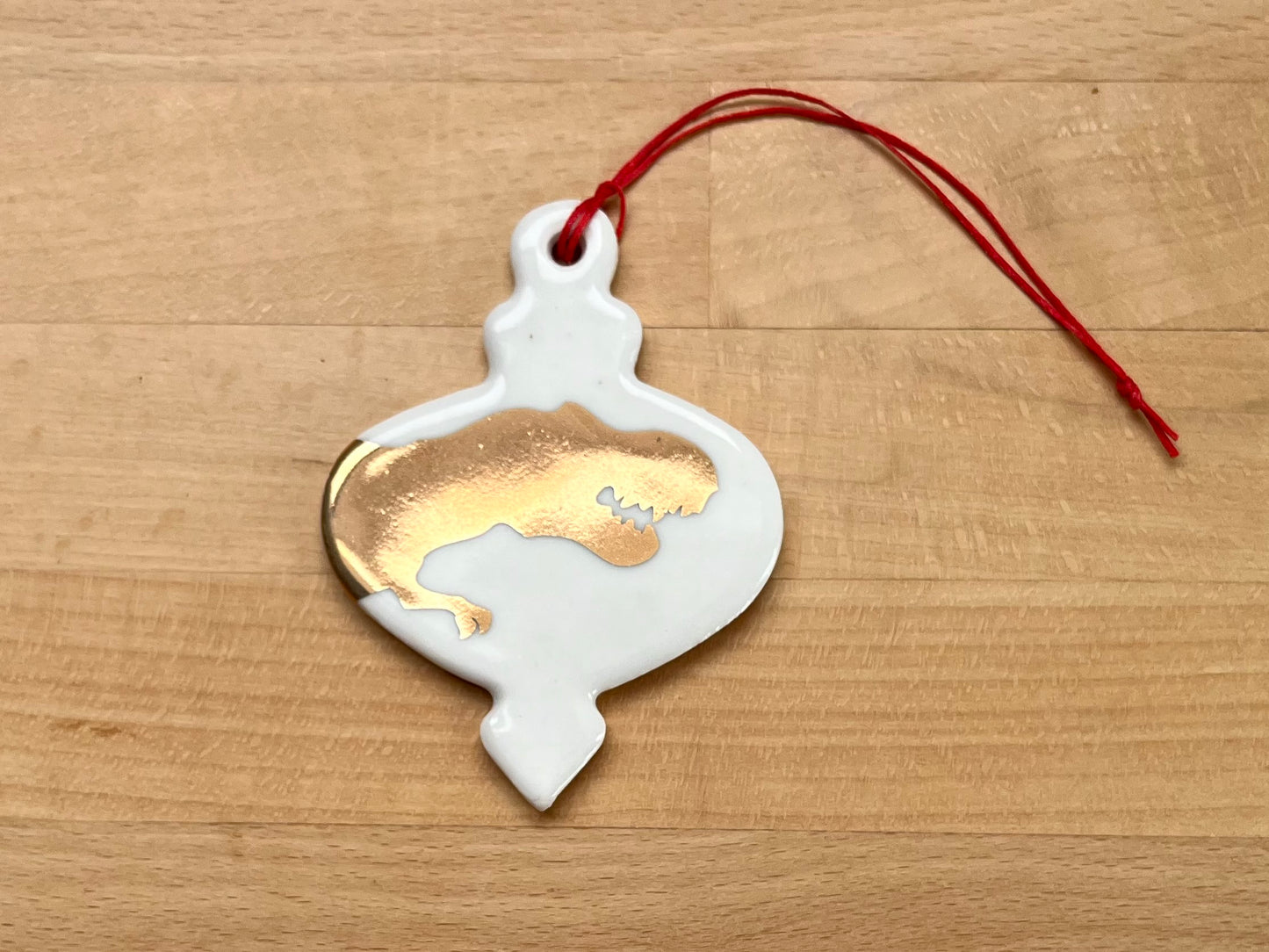 Gold T-Rex Ornament