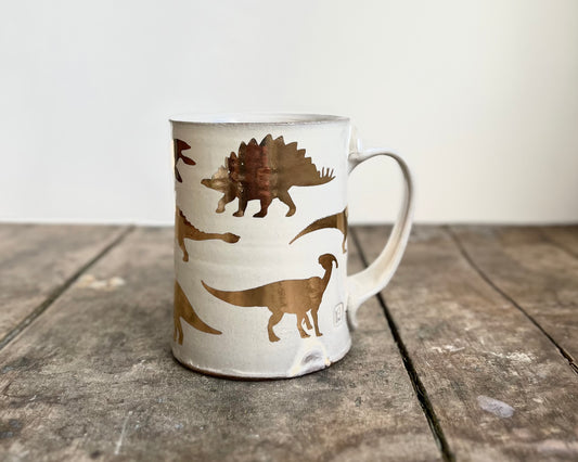 Gold Dinosaur Mug
