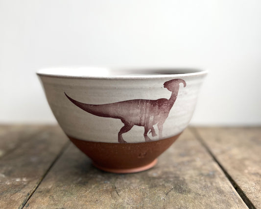Parasaurolophus Bowl - white