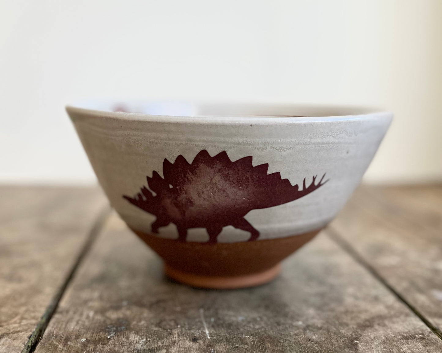 Stegosaurus Noodle Bowl - white