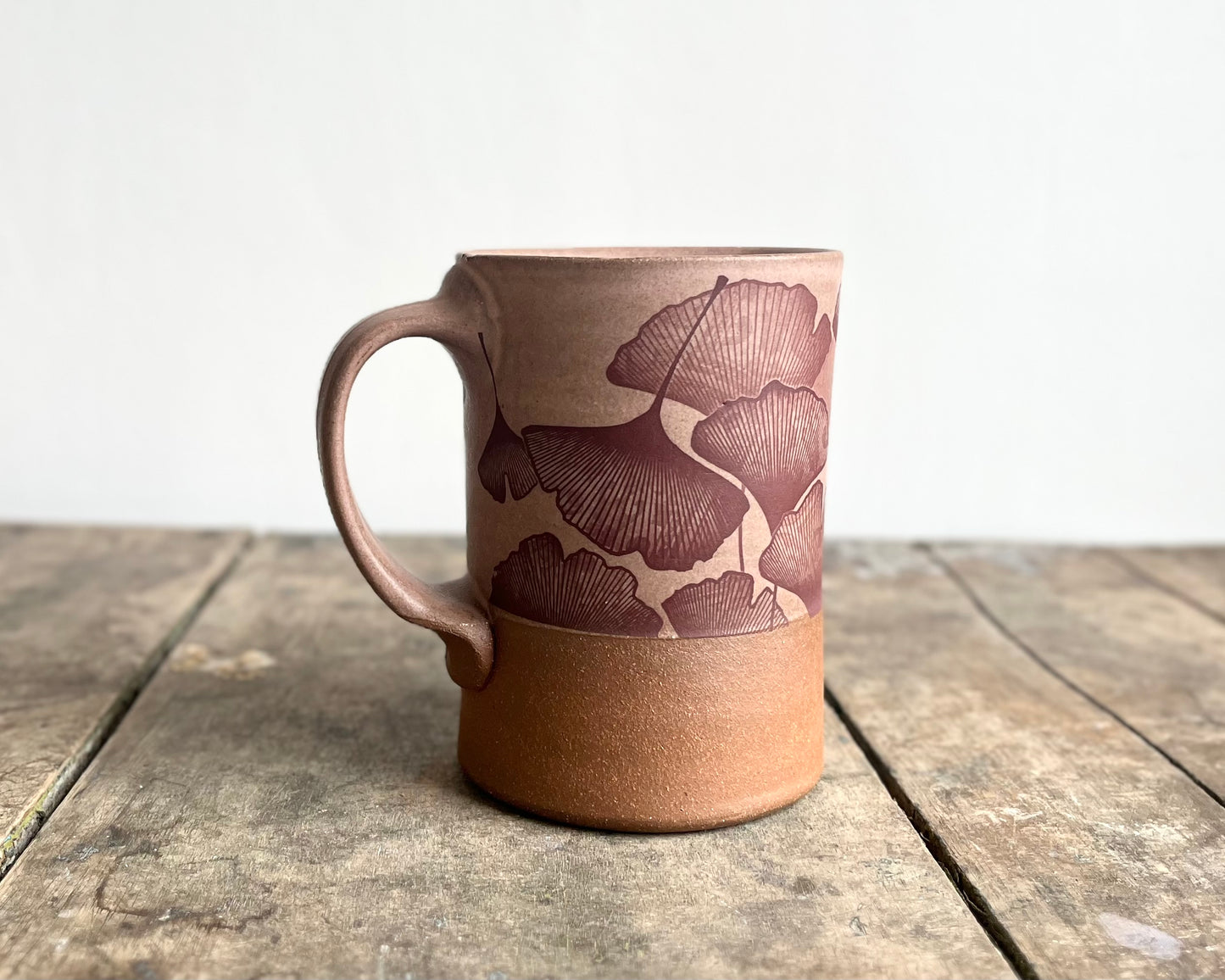 Ginkgo Mug - matte pink