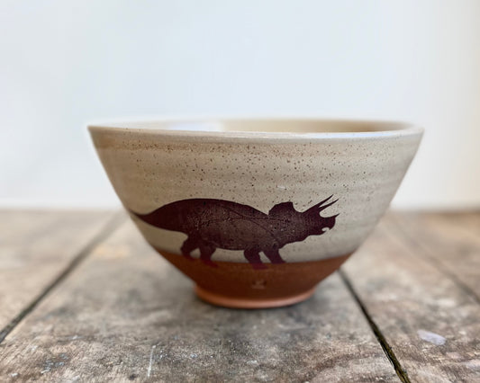 Triceratops Noodle Bowl - yellow