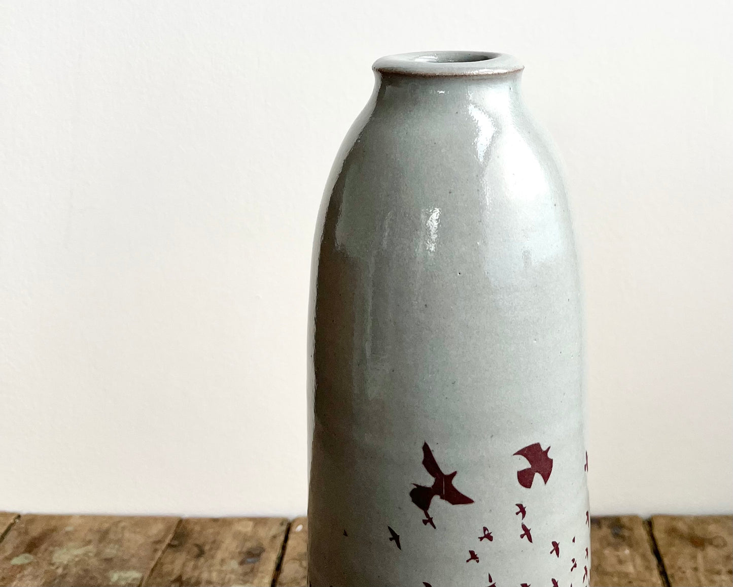 Flock of Birds Vase - blue