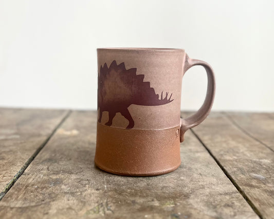 Stegosaurus Mug - pink matte