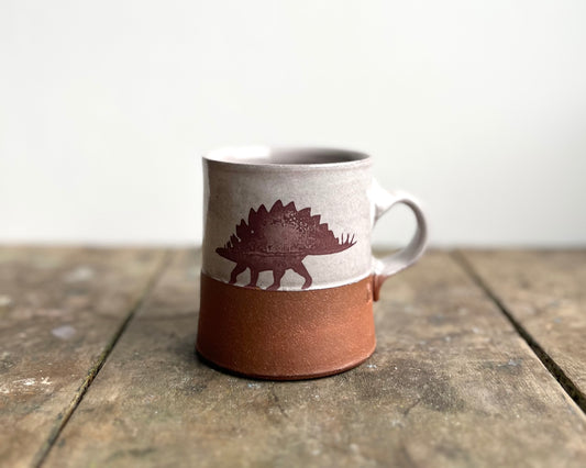 Stegosaurus Americano Mug - white